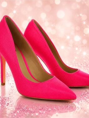 Mi Neon Pink Pointed Stiletto Pumps